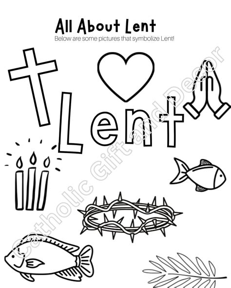 Catholic Lent PDF | Lent Coloring Page | Lent for Kids | Lent Printable ...
