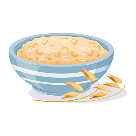 avena en taza azul con rama de oreja. Desayuno saludable inglés ...