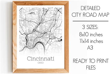 Cincinnati Ohio City Map Graphic by SVGExpress · Creative Fabrica