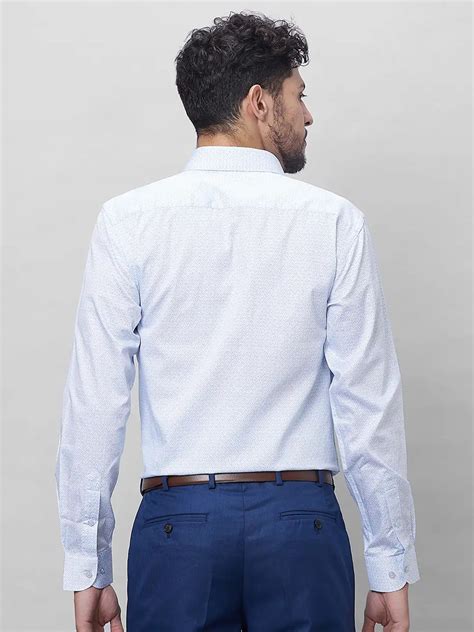 Raymond Men Blue Structure Slim Fit Cotton Shirts – MyRaymond