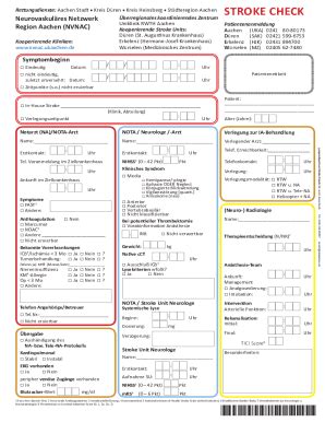 Ausfüllbar Online Stroke Checks Fax Email Drucken - pdfFiller