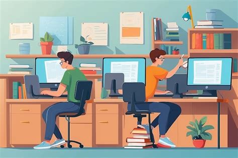 Image result for School Computer Lab Cartoon