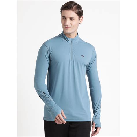Buy Wildcraft Men Regular Fit Nylon Rich Solid Full Sleeve T-Shirt Online