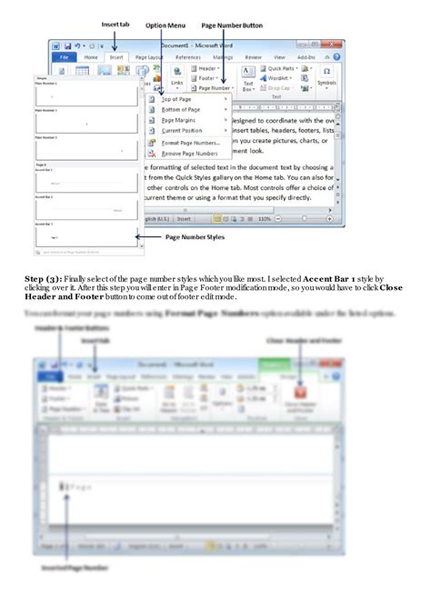 Word Online Page Numbers Tutorial 的图像结果