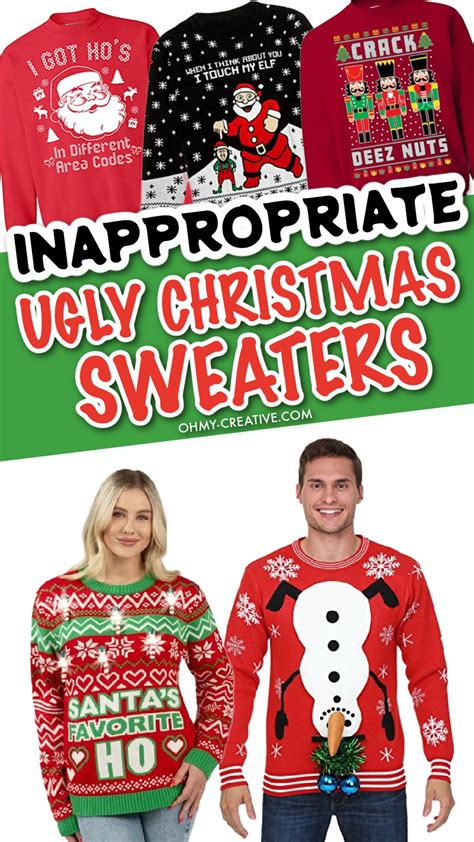 The Funniest Tacky Ugly Christmas Sweaters - Oh My Creative
