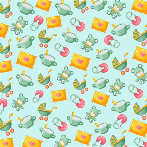 Premium Vector | Baby pattern background design