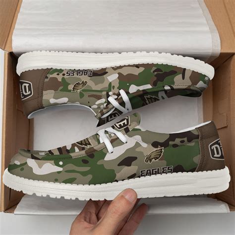 Philadelphia Eagles Camouflage Football Hey Dude Canvas Loafer Shoes – Nousty