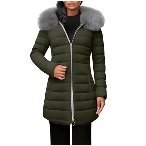 Dvprdro Winter Clothing for Women Plus Size Long Sleeve Full Zip Hooded ...