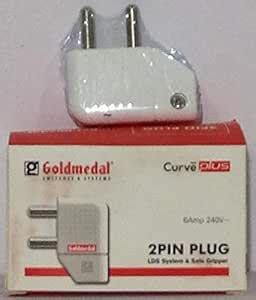 Goldmedal 2 pin Plug 20201 (Pack of 6) 6 amp : Amazon.in: Electronics