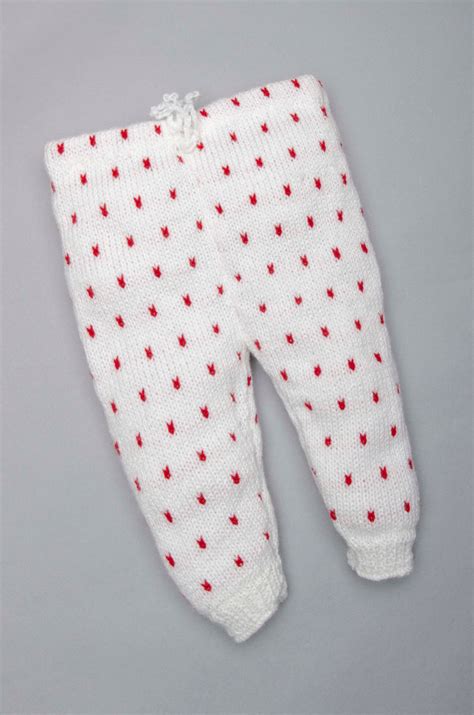 Handmade Polka Dots Embellished Pyjama- White & Red – The Original Knit