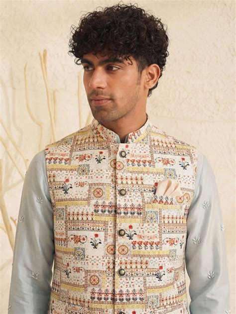 Men's Printed Nehru Jackets | Designer Floral & Ethnic Modi Jackets ...