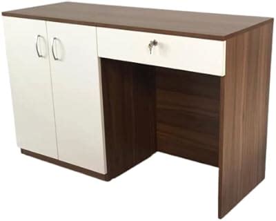 EKTA Furniture Office Table and Study Desk with Locked Drawer : Amazon ...
