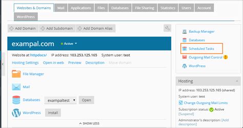 Schedule Task through Plesk - Diadem Technologies : Support Knowledgebase