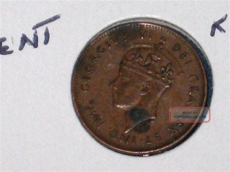 Vintage 1942 Canada Coins; 1) Newfoundland 1 Cent Bronze & 1) 10 Cent ...