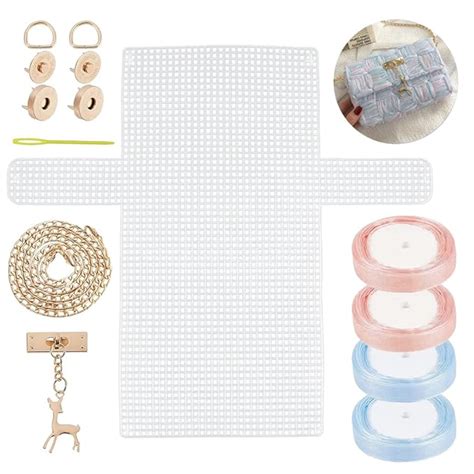 HASTHIP® Plastic Mesh Canvas Sheet, Plastic Canvas Sheet for Bag Making ...