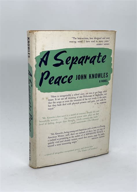 A Separate Peace (First Edition) par John Knowles: Fine Hardcover (1959 ...