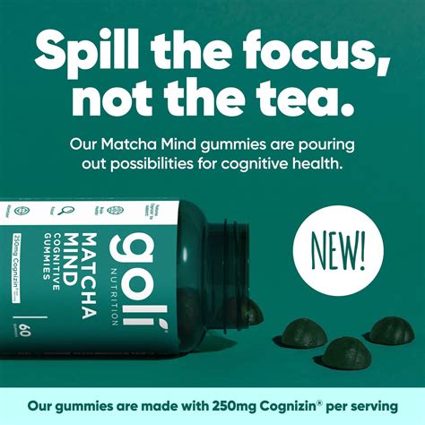 Goli® Matcha Mind Cognitive Gummies