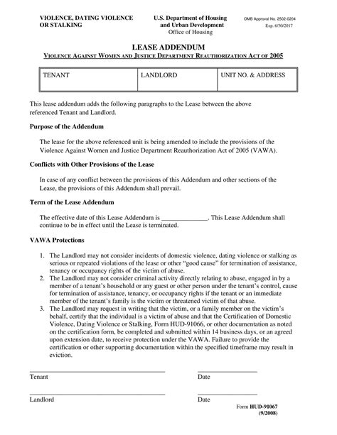 Free Printable Lease Addendum Templates [PDF, Word]