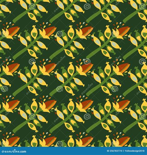 Venus Flytrap Flower Seamless Pattern. Contemporary Botanical Floral ...