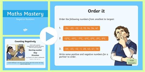 Year 5 Negative Numbers - Maths Mastery PowerPoint