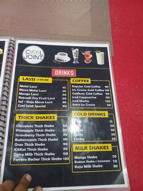 Menu at The Cool Joint, Nadiad
