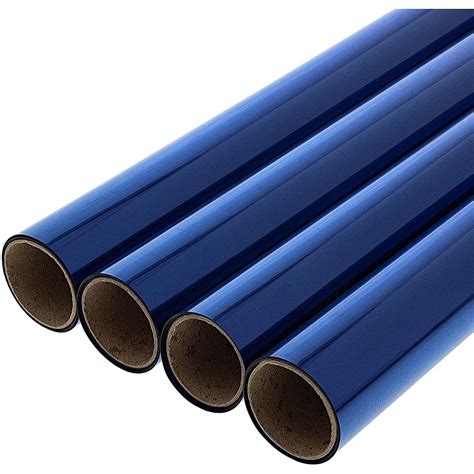 Juvale 4-Pack Blue Cellophane Wrapping Roll for Gift Baskets and Crafts ...