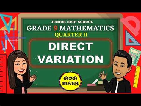 Image result for Direct Variation Grade 9 Math