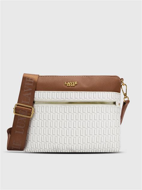 Buy Mono Quick25 Small Top Zip Sling Handbag White Online – Lavie World