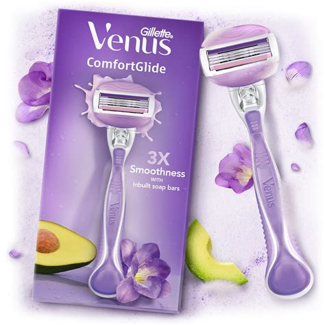 Gillette Venus Comfortglide Hair Removal Razor for Women with Avocado ...