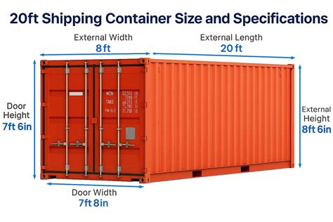 20ft Shipping Container Size and Specifications | Dimensions, Weight ...