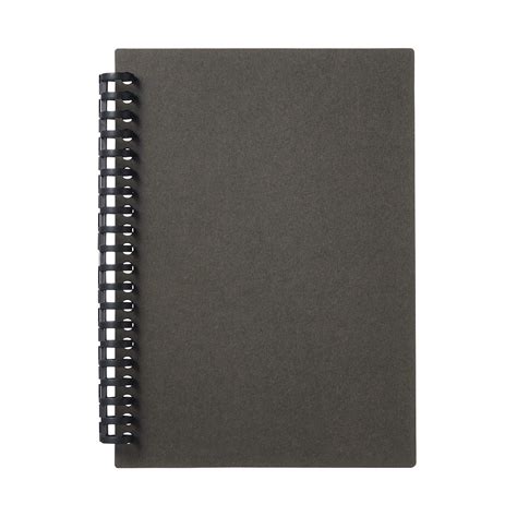 Loose leaf papers Kraft cover Dark Grey 20 Holes A5 | MUJI