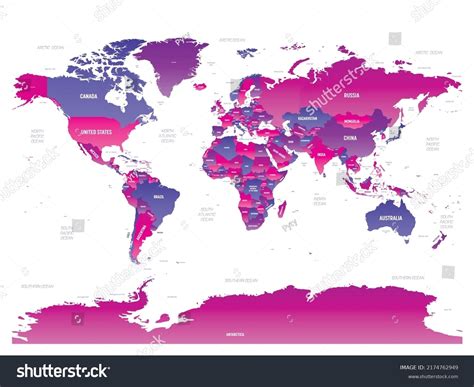 Detailed Labeled World Map 的图像结果