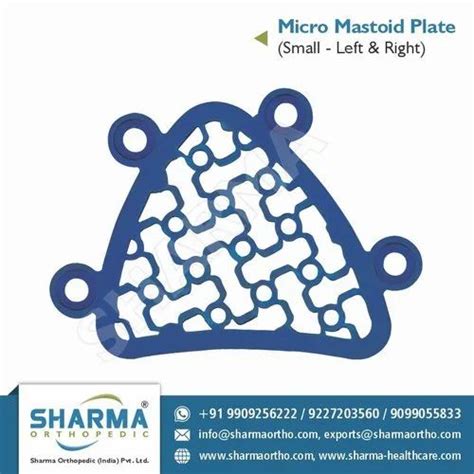 Cranio Maxillofacial - Small Micro Mastoid Plate Manufacturer from Waghodia