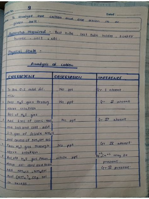 Chemistry Practical File 的图像结果