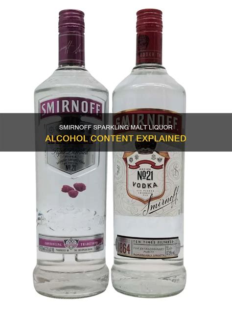 Smirnoff Sparkling Malt Liquor Alcohol Content Explained | CyAlcohol