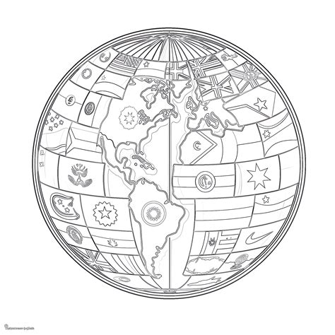 World Flags Coloring Pages
