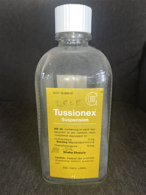 Hydrocodone Tussionex Suspension Bottle : r/ObscureDrugs