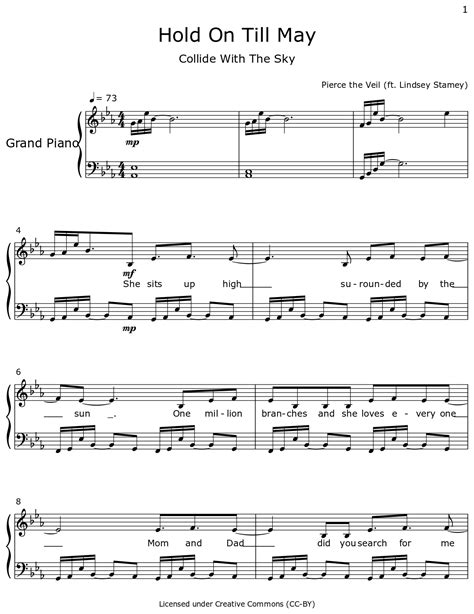 Hold On Till May - Sheet music for Piano