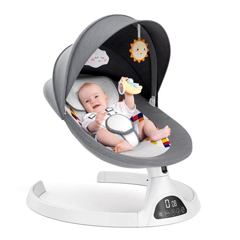 Ixdregan Baby Swing - 5 Sway Speeds Baby Swings for Infants with 12 ...