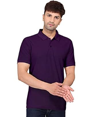 Buy SWADESI STUFF Men's Solid Regular Fit Shirt (Polo 667 Purple-XL at ...