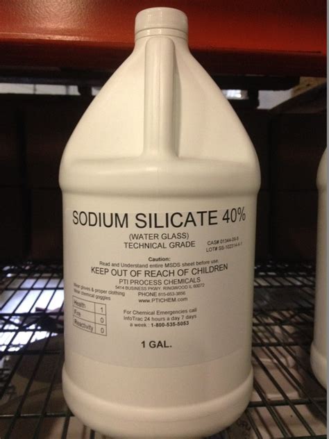 Sodium Silicate 40% Water Glass 1 gallon.