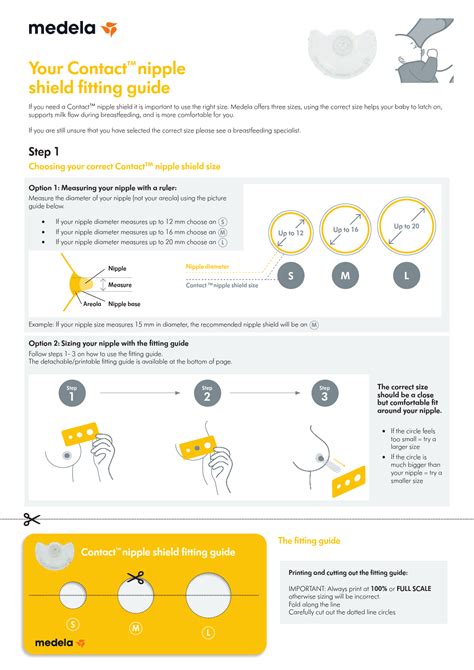 Medela Contact Nipple Shield Fitting Guide | Choose the Right Size for ...