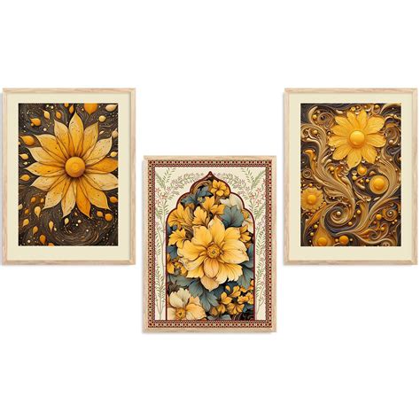 Floral Wall Art Paintings for Living Room - Wall Poster With frames ...