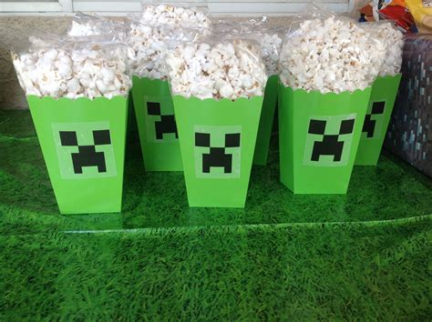 Creeper Popcorn | Minecraft Birthday Party Snack