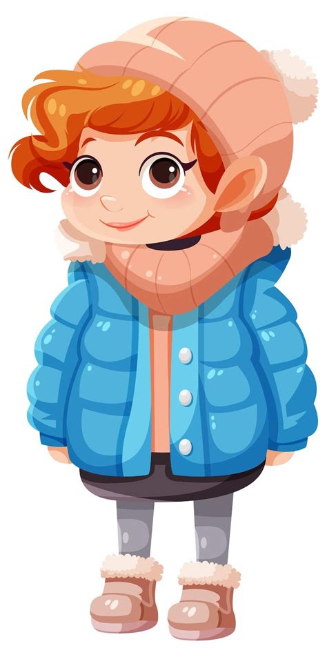 Cartoon girl with winter clothing Images - Free Download on Freepik