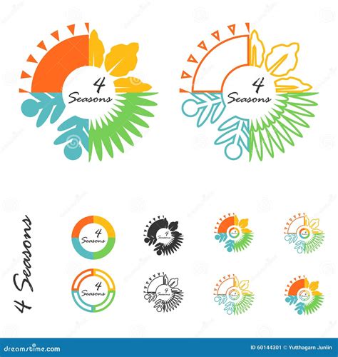 Four Seasons Logo stock vector. Illustration of circle - 60144301