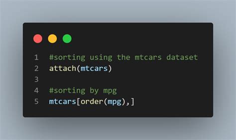 How to Sort Data in R 的图像结果