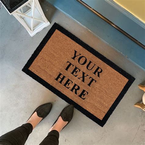 OnlyMat Personalized Coir Doormat - Custom Text Print