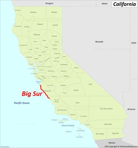 Map Of Big Sur California