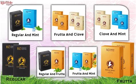 Buy ROYAL SWAG Ayurvedic & Herbal Cigarette, Combo Pack of Fruta, Clove ...
